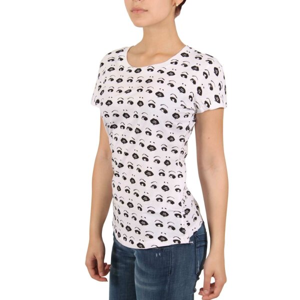 wawiHEROES FORNARINA Damen T-Shirt BANET in Schwarz/Weiß