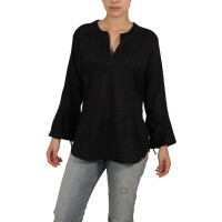 wawiHEROES KILLAH Damen Langarmbluse DELINDA in Schwarz