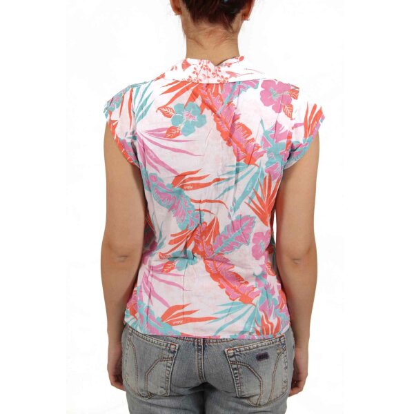 wawiHEROES KILLAH Damen Kurzarmbluse HIROSHI in Weiß