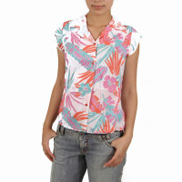 wawiHEROES KILLAH Damen Kurzarmbluse HIROSHI in Weiß