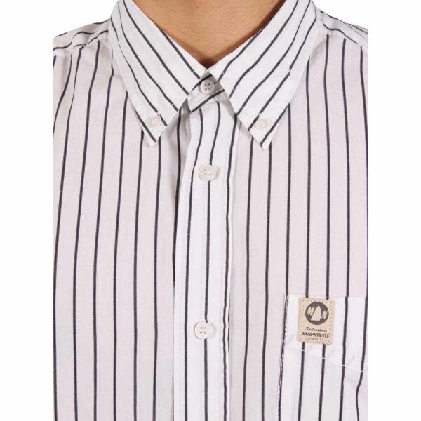 wawiHEROES MURPHY & NYE Herren Langarm Hemd IRIS in Schwarz/Weiß gestreift