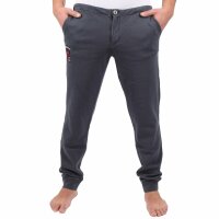 wawiHEROES BLAUER USA Herren Jogginghose FELPA in Anthrazit
