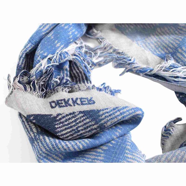 wawiHEROES DEKHER PEUTEREY Damen Schal Tuch ANIMATION in Blau gemustert