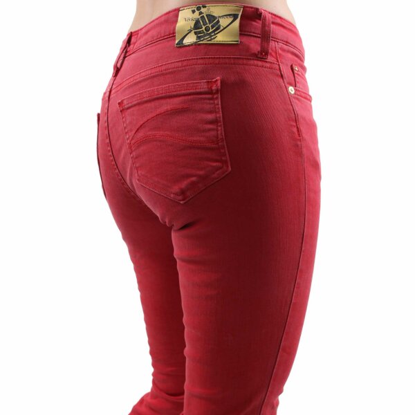 wawiHEROES VIVIENNE WESTWOOD for LEE Damen Designer Jeans Jeans SKINNY JEAN in Rot