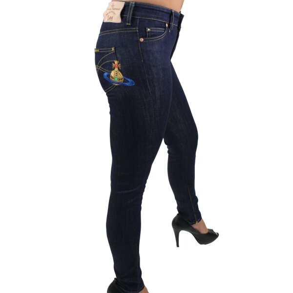 wawiHEROES VIVIENNE WESTWOOD for LEE Damen Designer Jeans MONROE JEANS in Blau