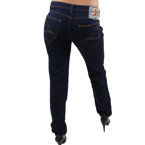wawiHEROES VIVIENNE WESTWOOD for LEE Damen Designer Jeans SLIM JEANS in Dunkelblau