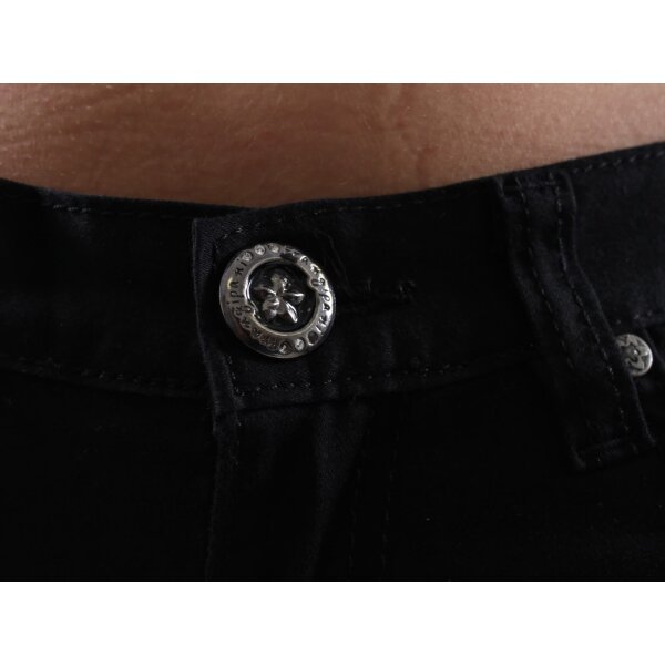 wawiHEROES GIORDANO FRANGIPANI Damen Röhrenjeans PIPE in Schwarz