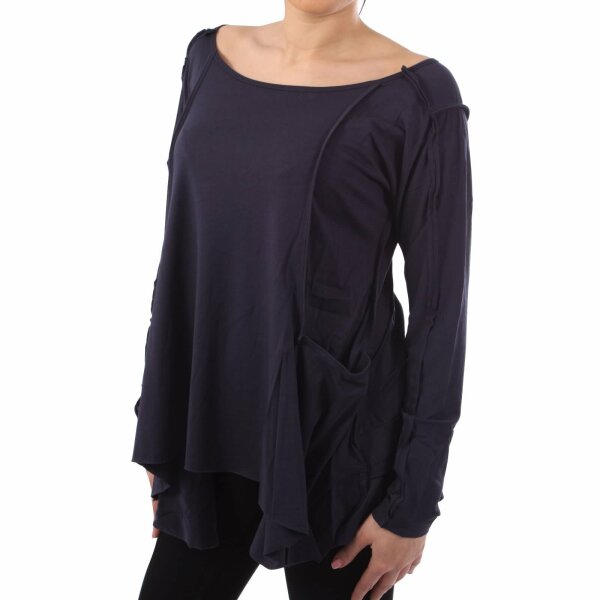 wawiHEROES BLAUER USA Damen Long-Shirt MODAL in Dunkelblau