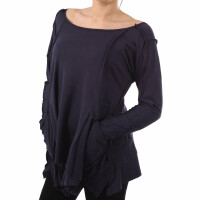 wawiHEROES BLAUER USA Damen Long-Shirt MODAL in Dunkelblau