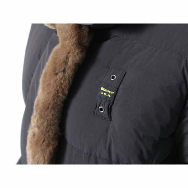 wawiHEROES BLAUER USA Damen Wintermantel CAPOSPALLA IMBOTTITO PIUMA BLD0339 Daune in Schwarz