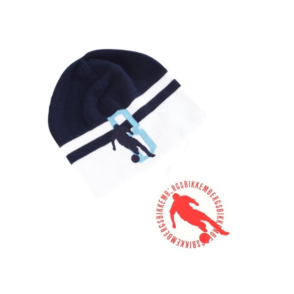 wawiHEROES BIKKEMBERGS Kinder Strickmütze CAPPELO Weiß-Blau