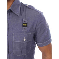 wawiHEROES BLAUER USA Herren Kurzarm Hemd CAMICIA in Petrol