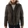 wawiHEROES BLAUER USA Herren Winterjacke Daunen CAPOSPALLA BLU0987 Waschbär in Braun