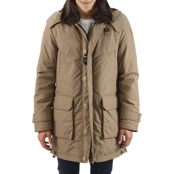 wawiHEROES BLAUER USA Herren Winterparka Enten-Daunen CAPOSPALLA BLU0813 in Beige