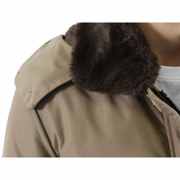 wawiHEROES BLAUER USA Herren Winterparka Enten-Daunen CAPOSPALLA BLU0813 in Beige