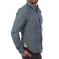 wawiHEROES BLAUER USA Herren Langarm Hemd CAMICIA in Petrol