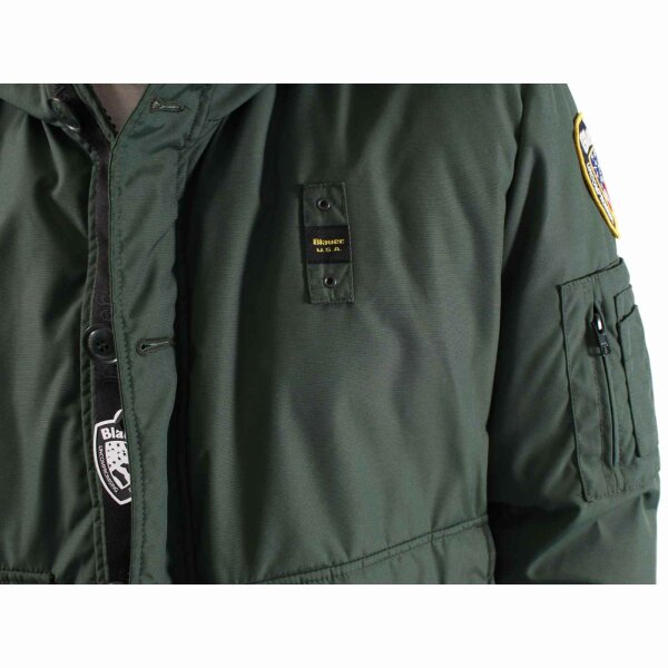 wawiHEROES BLAUER USA Herren Winterjacke CAPOSPALLA IMBOTTITO PIUMA BLU0987 in Grün