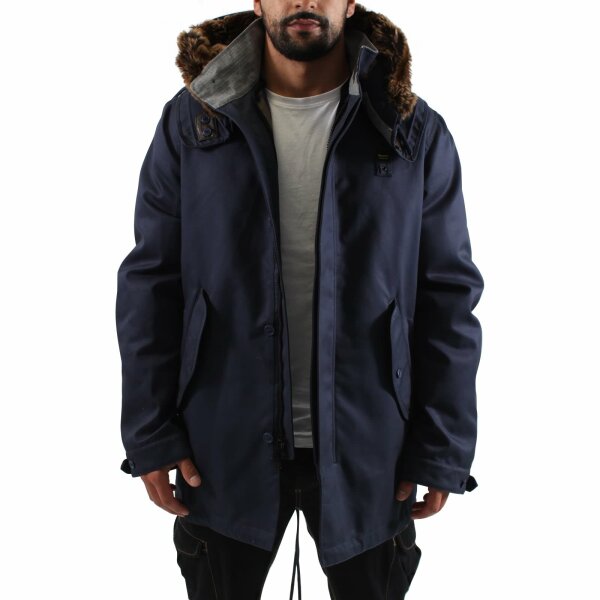 wawiHEROES BLAUER USA Herren Parka CAPOSPALLA OVATTA STACC.SF BLUO826 in Blau