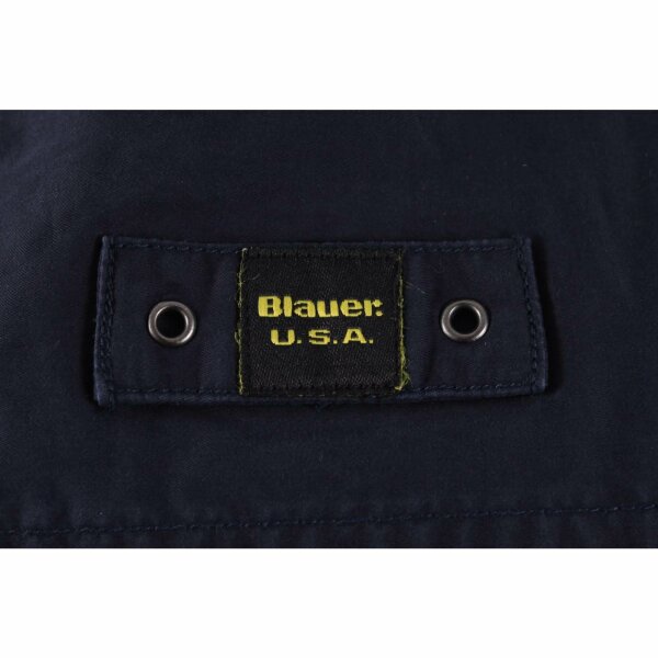 wawiHEROES BLAUER USA Herren Kurzarm Hemd CAMICIA in Marineblau