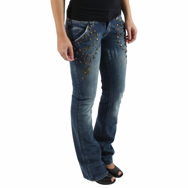 wawiHEROES MET Damen Jeans KARMA 09-205 in Blau