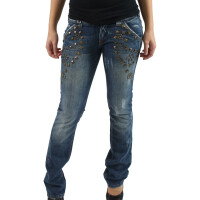 wawiHEROES MET Damen Jeans KARMA 09-205 in Blau