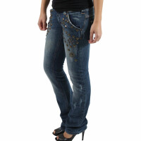 wawiHEROES MET Damen Jeans KARMA 09-205 in Blau