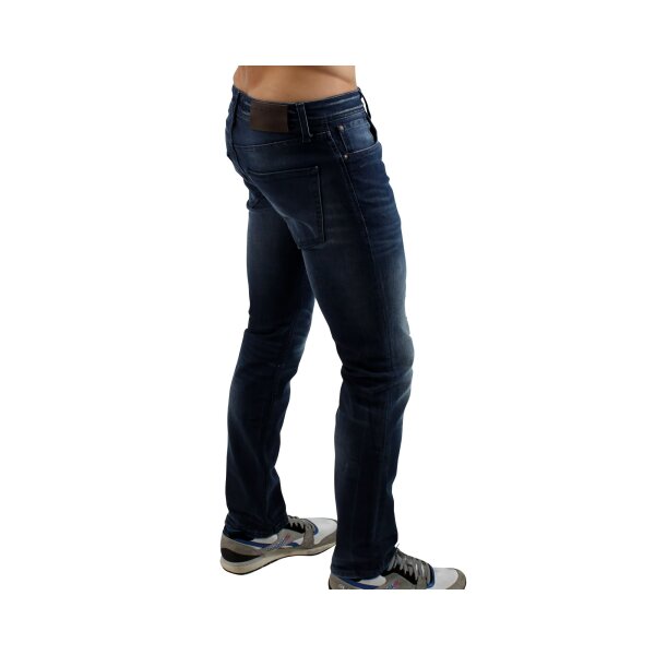 wawiHEROES JACK & JONES Herren Jeans CLARK CLASSIC COMFORT PIPING BL136 in Dunkelblau