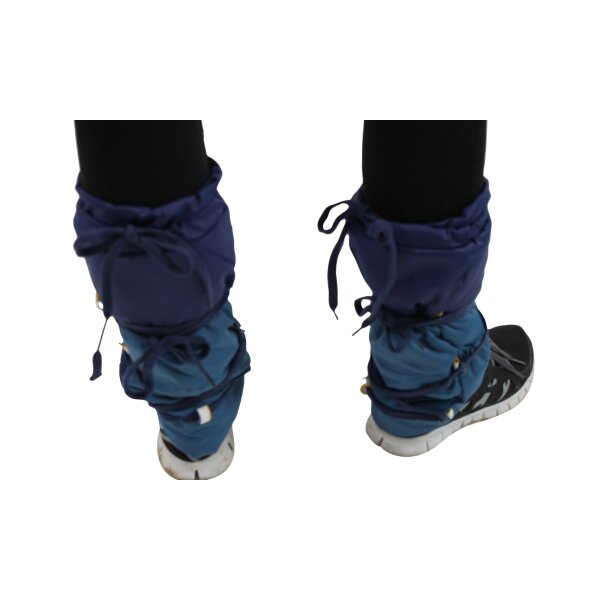 wawiHEROES GEOSPIRIT Daunen Winter Stulpen in Dunkelblau/Hellblau