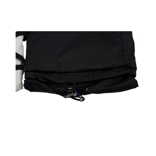 wawiHEROES GEOSPIRIT Daunen Winter Stulpen in Schwarz/Weiß mit schwarzen Bändeln