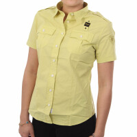 wawiHEROES BLAUER USA Damen Kurzarm Bluse CAMICIA in Limette