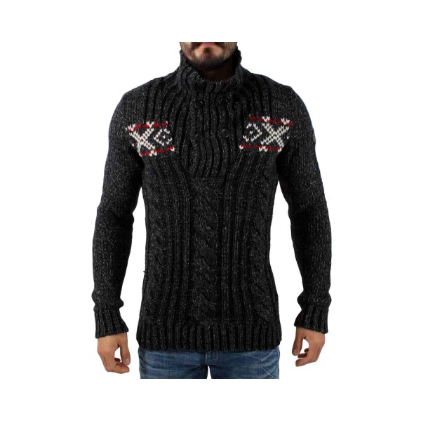 wawiHEROES ENERGIE Herren Pullover ITHA TROYER PULLOVER in Grau