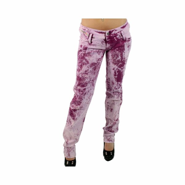 wawiHEROES DIESEL Damen Designer Jeans MATIC in Lila/Weiß