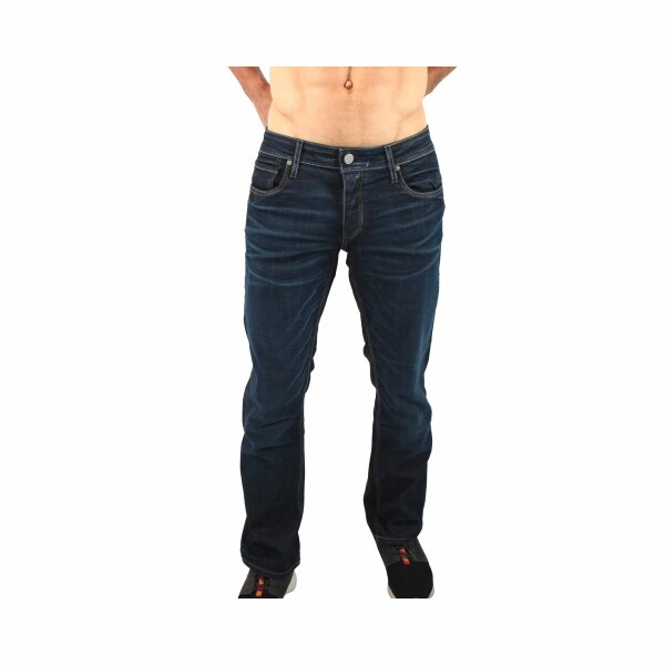 wawiHEROES JACK & JONES Herren Jeans CLARK ORIGINAL COMFORT PIPING BL 146 in Dunkelblau