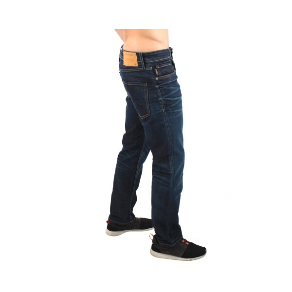 wawiHEROES JACK & JONES Herren Jeans CLARK ORIGINAL COMFORT PIPING BL 146 in Dunkelblau