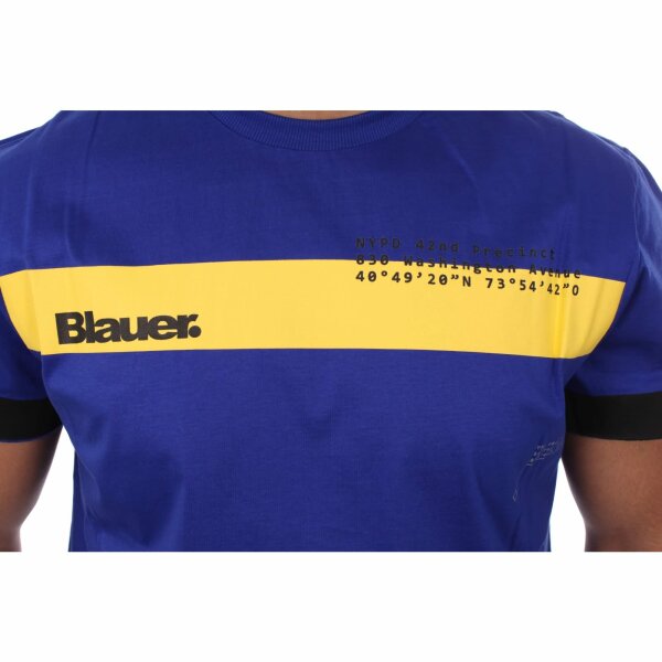 wawiHEROES BLAUER USA Herren T-Shirt BRONX in Blau