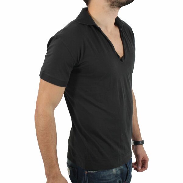 wawiHEROES DIESEL Herren T-Shirt BLACK GOLD in Schwarz mit V-Ausschnitt