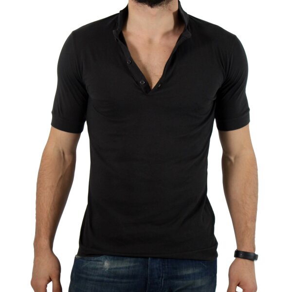 wawiHEROES DIESEL Herren T-Shirt BLACK GOLD mit V-Ausschnitt in Schwarz