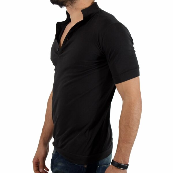 wawiHEROES DIESEL Herren T-Shirt BLACK GOLD mit V-Ausschnitt in Schwarz