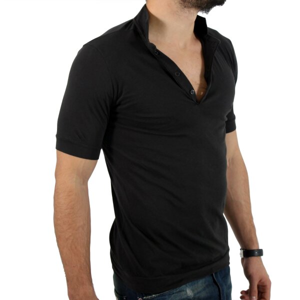 wawiHEROES DIESEL Herren T-Shirt BLACK GOLD mit V-Ausschnitt in Schwarz
