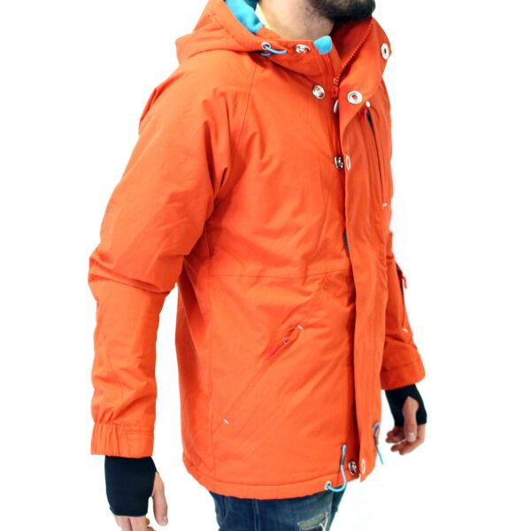 wawiHEROES HUMÖR Herren Winterjacke FULLON JACKET in Orange