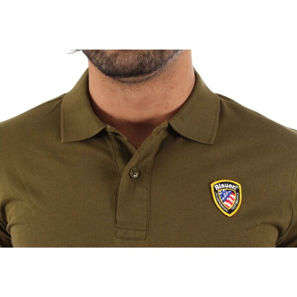 wawiHEROES BLAUER USA Herren Polo-Shirt MC in Grün