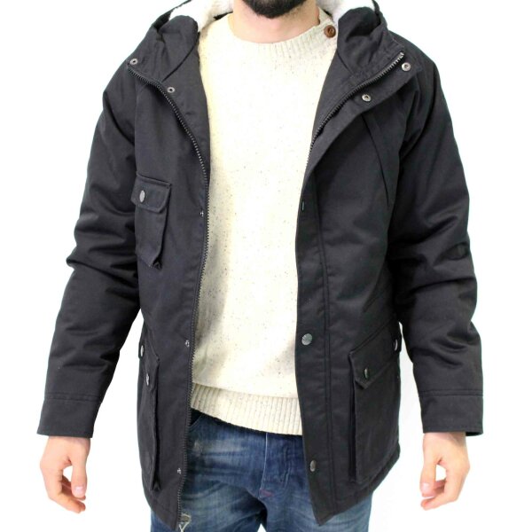 wawiHEROES HUMÖR Herren Winterjacke GEORGE ROSIN in Schwarz