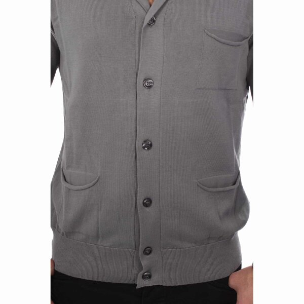 wawiHEROES BLAUER USA Herren Strick Cardigan APERTA in Grau