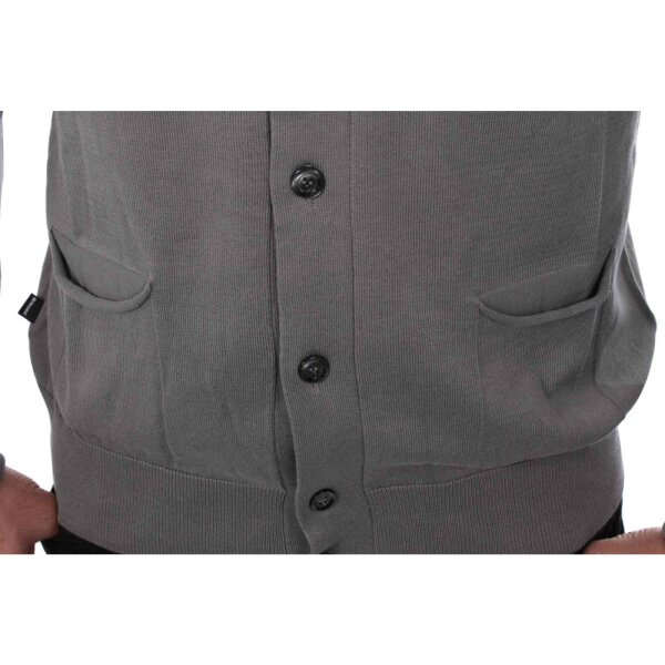 wawiHEROES BLAUER USA Herren Strick Cardigan APERTA in Grau