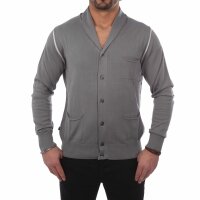 wawiHEROES BLAUER USA Herren Strick Cardigan APERTA in Grau