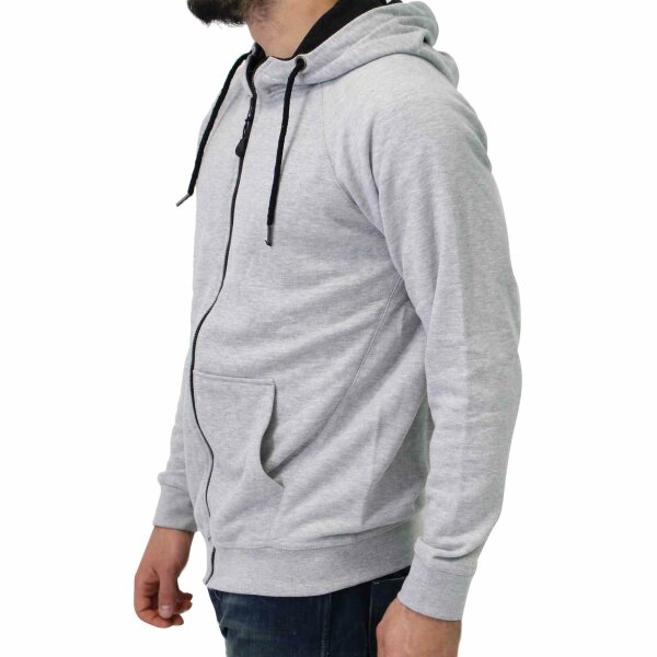 wawiHEROES HUMÖR Kapuzen Herren Sweatjacke ZIP in Grau