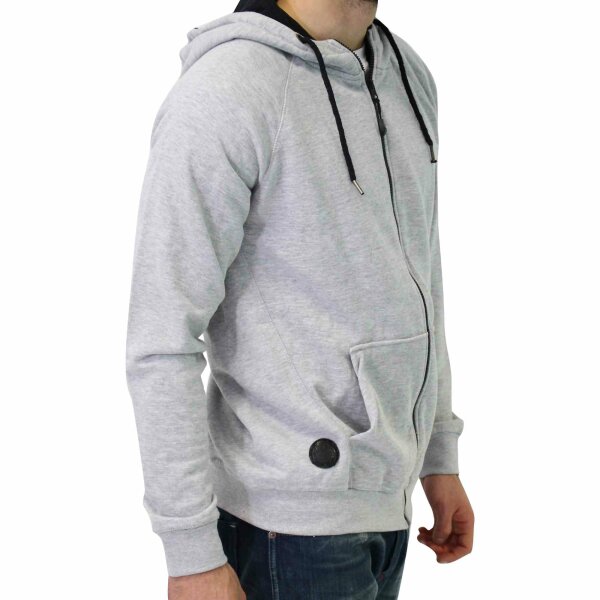 wawiHEROES HUMÖR Kapuzen Herren Sweatjacke ZIP in Grau