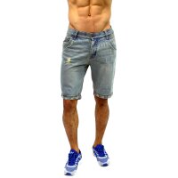 wawiHEROES ANERKJENDT Herren Jeansshort HANK in Hellblau