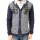 wawiHEROES ANERKJENDT Herren Strick Kapuzenjacke TEMMI in Grau/Blau