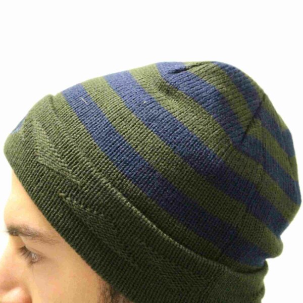 wawiHEROES HUMÖR Herren Strick Mütze MOKKS Grün/Blau